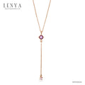 LENYA สร้อยคอเงินแท้ ประดับพลอย อเมทิสต์ ( Amethyst ) ดีไซน์เรียบหรู สไตล์เกาหลี ญี่ปุ่นเพิ่มเสน่ห์ความน่ารักสดใส ในตัวคุณ