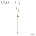 LENYA สร้อยคอเงินแท้ ประดับพลอย อเมทิสต์ ( Amethyst ) ดีไซน์เรียบหรู สไตล์เกาหลี ญี่ปุ่นเพิ่มเสน่ห์ความน่ารักสดใส ในตัวคุณ