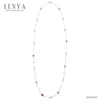 LENYA สร้อยคอเงินแท้ 925 ความยาว 27 นิ้ว  ประดับพลอยแท้หลากสี ผสมผสานกันอย่างลงตัว หรูหรา ควรค่าแก่การเป็นเจ้าของ