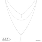 LENYA สร้อยคอเงินแท้ ดีไซน์เก๋ เล่นระดับ 3 ชั้น