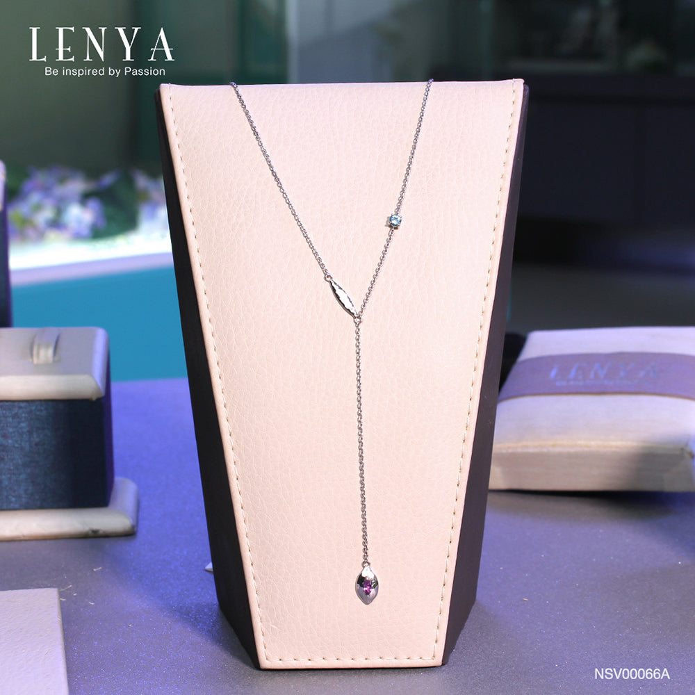 LENYA สร้อยคอเงินแท้ ประดับพลอยอเมทิสต์ สวยสง่ามีสไตล์ อัญมณีสำหรับผู้ที่เกิดเดือนกุมภาพันธ์