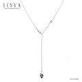 LENYA สร้อยคอเงินแท้ ประดับพลอยอเมทิสต์ สวยสง่ามีสไตล์ อัญมณีสำหรับผู้ที่เกิดเดือนกุมภาพันธ์