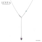 LENYA สร้อยคอเงินแท้ ประดับพลอยอเมทิสต์ สวยสง่ามีสไตล์ อัญมณีสำหรับผู้ที่เกิดเดือนกุมภาพันธ์