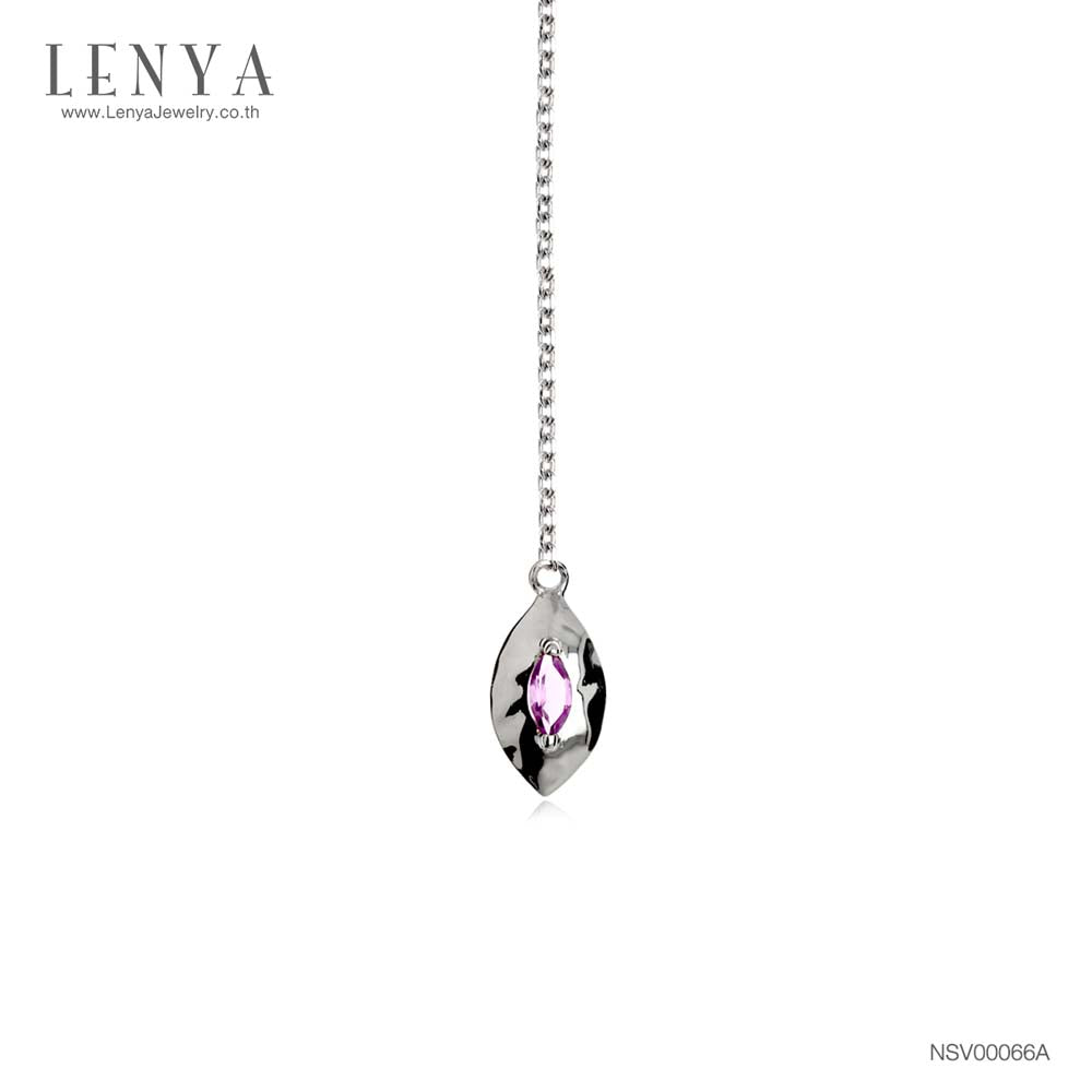 LENYA สร้อยคอเงินแท้ ประดับพลอยอเมทิสต์ สวยสง่ามีสไตล์ อัญมณีสำหรับผู้ที่เกิดเดือนกุมภาพันธ์