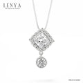LENYA จี้ CZ  DiamondLike เสริมลุคใส่สบายทุกวัน ขนาด 5.5 มิล ตัวเรือนทองเหลือง ชุบทองคำขาว