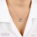 LENYA จี้ CZ จาก Swarovski เสริมลุคเรียบหรู ขนาด 6.50 มิล ตัวเรือนเงินแท้925 ชุบทองคำขาว
