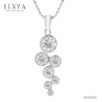 LENYA จี้ CZ จาก SWAROVSKI เสริมลุคสวยหวานทุกวัน ขนาด 6 มิล ตัวเรือนเงินแท้925 ชุบทองคำขาว