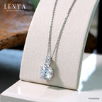 LENYA จี้ CZ จาก Swarovski เสริมลุคเรียบหรูโดดเด่น ขนาด 8 มิล ตัวเรือนเงินแท้925 ชุบทองคำขาว