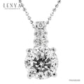 LENYA จี้ CZ จาก Swarovski เสริมลุคเรียบหรูโดดเด่น ขนาด 8 มิล ตัวเรือนเงินแท้925 ชุบทองคำขาว