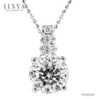 LENYA จี้ CZ จาก Swarovski เสริมลุคเรียบหรูโดดเด่น ขนาด 8 มิล ตัวเรือนเงินแท้925 ชุบทองคำขาว