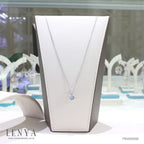 LENYA จี้ CZ จาก Swarovski เสริมลุคเรียบหรูโดดเด่น ขนาด 8 มิล ตัวเรือนเงินแท้925 ชุบทองคำขาว