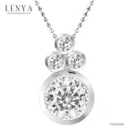 LENYA จี้ CZ จาก Swarovski เสริมลุคเรียบหรู ขนาด 6.50 มิล ตัวเรือนเงินแท้925 ชุบทองคำขาว