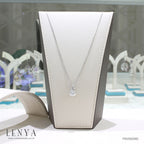 LENYA จี้ CZ จาก Swarovski เสริมลุคเรียบหรู ขนาด 6.50 มิล ตัวเรือนเงินแท้925 ชุบทองคำขาว