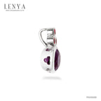 LENYA  จี้เงินแท้ ประดับพลอยอเมทิสต์ และทับทิม