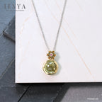 LENYA จี้เงินแท้ 925 ชุบทอง ประดับ อเมทีสต์สีเขียว(Green Amethyst) แซฟไฟร์สีส้ม(Orange Sapphire) และ อเมทิสต์สีม่วง(Amethyst)