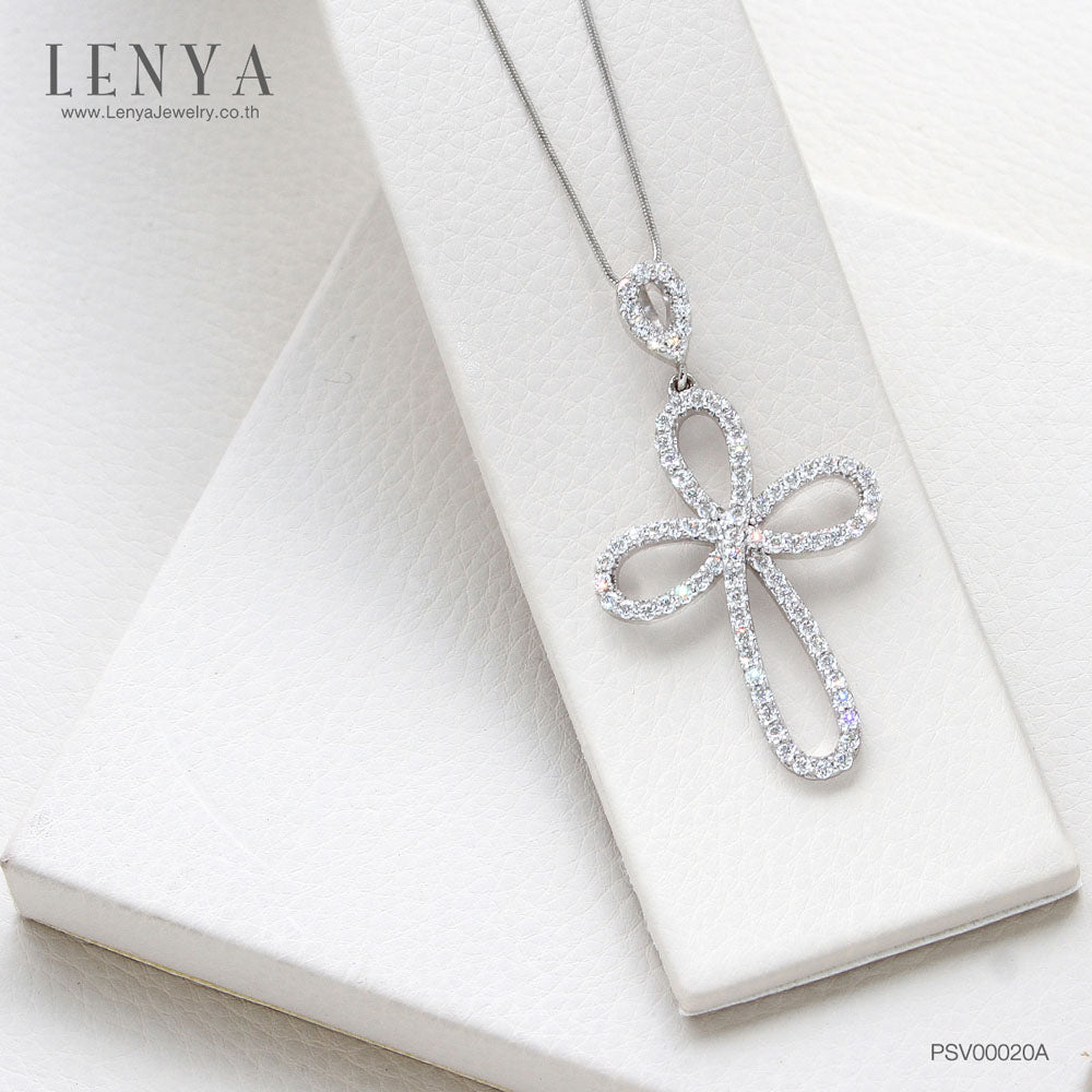 LENYA จี้ CZ  DiamondLike เสริมลุคโดดเด่น ขนาด 1.75 มิล ตัวเรือนเงินแท้925 ชุบทองคำขาว