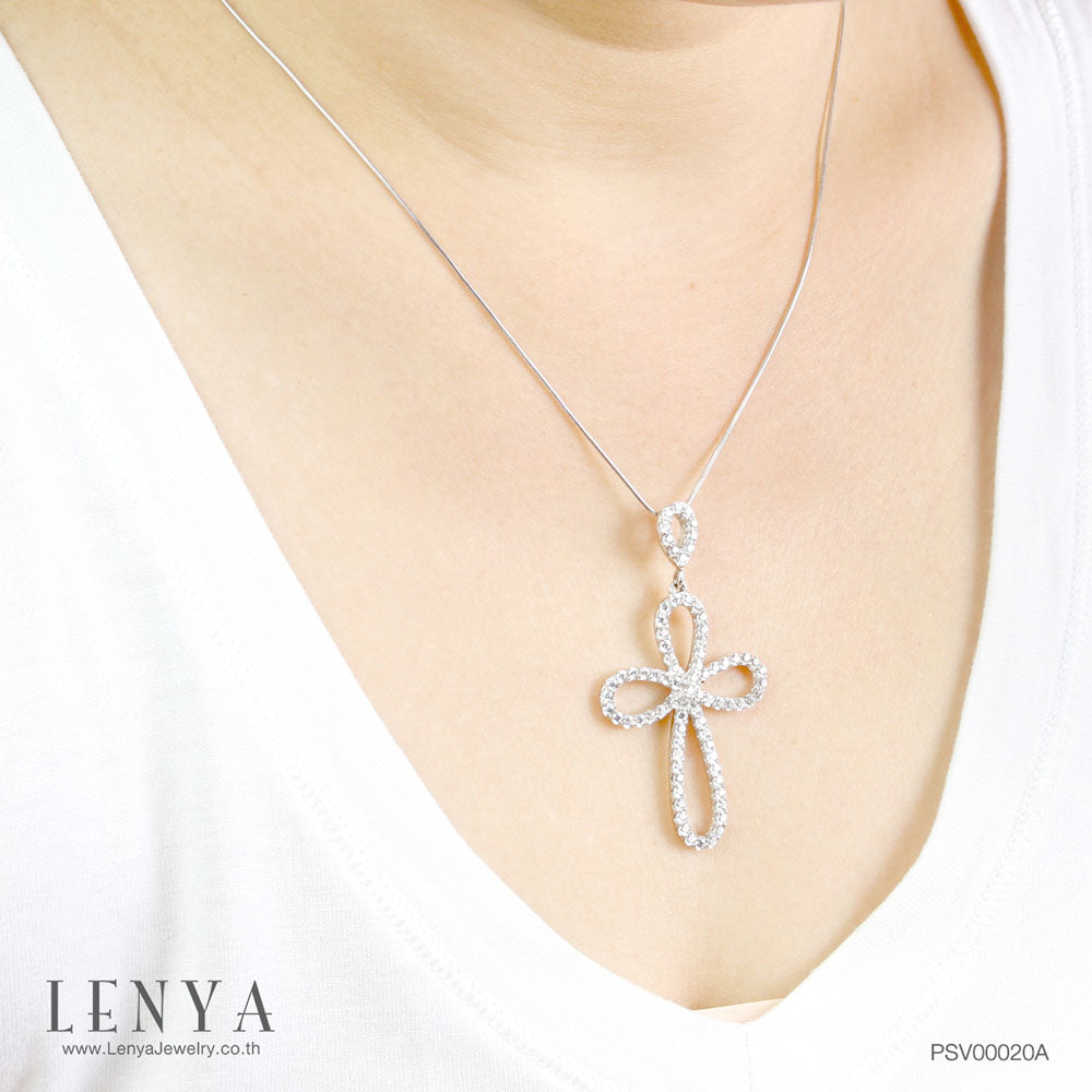 LENYA จี้ CZ  DiamondLike เสริมลุคโดดเด่น ขนาด 1.75 มิล ตัวเรือนเงินแท้925 ชุบทองคำขาว