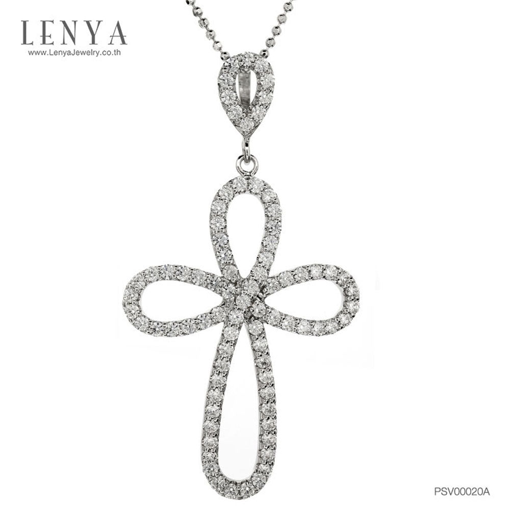 LENYA จี้ CZ  DiamondLike เสริมลุคโดดเด่น ขนาด 1.75 มิล ตัวเรือนเงินแท้925 ชุบทองคำขาว