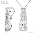LENYA จี้ CZ  DiamondLike เสริมลุคสวยเก๋ได้ทุกงาน ขนาด 6.5 มิล ตัวเรือนเงินแท้925 ชุบทองคำขาว