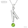 LENYA จี้เงินแท้ รูปตัวอักษรภาษาอังกฤษ A ประดับเพอริดอท