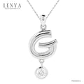 LENYA จี้ตัวอักษร ตัว G ตัวเรือนเงินแท้ชุบทองคำขาว ประดับเพชร DiamondLike