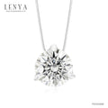 LENYA จี้ CZ จาก Swarovski เสริมลุคเรียบหรู ทรงกลม ขนาด 6 มิล ตัวเรือนเงินแท้925 ชุบทองคำขาว
