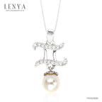 LENYA จี้Zodiacไข่มุก ประจำราศีเมถุน ตัวแทนของความอ่อนหวานนำพาความรัก ตัวเรือนเงินแท้925 ชุบทองคำขาว