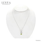 LENYA จี้ Zodiac พลอยเพอริดอท ราศีสิงห์เสริมโชคลาภ ความรักชีวิตมั่นคง ตัวเรือนเงิน925 ชุบทองคำขาว