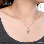 LENYA จี้ Zodiac CZ DiamondLike ประจำราศีเมษ เสริมลุคใส่สบาย ขนาด5มิล ตัวเรือนเงินแท้925 ชุบทองคำขาว