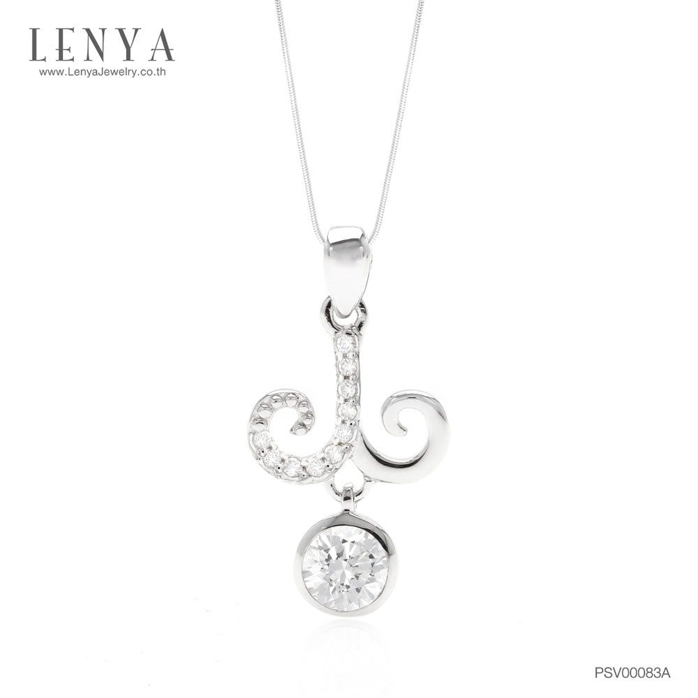 LENYA จี้ Zodiac CZ DiamondLike ประจำราศีเมษ เสริมลุคใส่สบาย ขนาด5มิล ตัวเรือนเงินแท้925 ชุบทองคำขาว