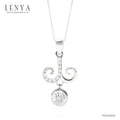 LENYA จี้ Zodiac CZ DiamondLike ประจำราศีเมษ เสริมลุคใส่สบาย ขนาด5มิล ตัวเรือนเงินแท้925 ชุบทองคำขาว
