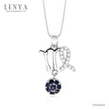 LENYA จี้ Zodiac พลอยไพลิน ประจำราศีกันย์ เสริมความรักและความสุข ตัวเรือนเงิน925 ชุบทองคำขาว