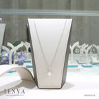LENYA จี้ CZ จาก Swarovski เสริมลุคเรียบหรู ขนาด 6 มิล ตัวเรือนเงินแท้925 ชุบทองคำขาว