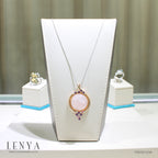 LENYA จี้ประดับโรสควอร์ทซ์ (Rose Quartz) สีชมพู เสริมเสน่ห์เรื่องความรัก สร้างมิตรภาพหนุนนำควมร่ำรวย ตัวเรือนเงินแท้ชุบสีพิ้งค์โกลด์ (Pink Gold)