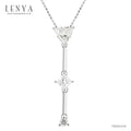 LENYA จี้ CZ DiamondLike เสริมลุคใส่สบายทุกวัน ขนาด 6 มิล ตัวเรือนเงินแท้925 ชุบทองคำขาว
