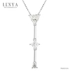 LENYA จี้ CZ DiamondLike เสริมลุคใส่สบายทุกวัน ขนาด 6 มิล ตัวเรือนเงินแท้925 ชุบทองคำขาว
