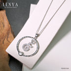 LENYA จี้ LenYa ดีไซน์เลข ๙  ไทย ประดับเพชร DiamondLike ตัวเรือนเงินแท้ชุบทองคำขาว