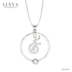 LENYA จี้ LenYa ดีไซน์เลข ๙  ไทย ประดับเพชร DiamondLike ตัวเรือนเงินแท้ชุบทองคำขาว