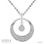LENYA จี้ CZ สีขาว DiamondLike เสริมลุคใส่สบายทุกวัน ขนาด 1.5 มิล ตัวเรือนเงินแท้925 ชุบทองคำขาว