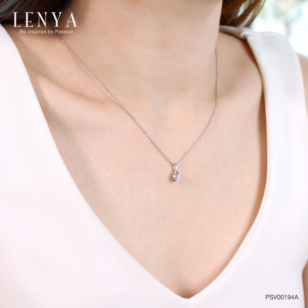 LENYA จี้ LENYA ETERNAL ประดับ SWAROVSKI ZIRCONIA ตัวเรือนเงินแท้ชุบทองคำขาว