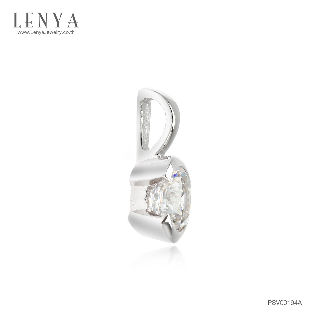 LENYA จี้ LENYA ETERNAL ประดับ SWAROVSKI ZIRCONIA ตัวเรือนเงินแท้ชุบทองคำขาว