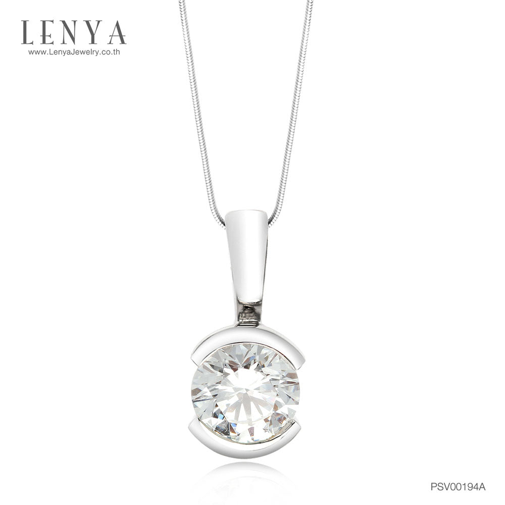 LENYA จี้ LENYA ETERNAL ประดับ SWAROVSKI ZIRCONIA ตัวเรือนเงินแท้ชุบทองคำขาว