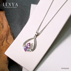 LENYA จี้เงินแท้ ประดับพลอยอเมทิสต์ และบลูโทแพซ