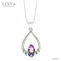 LENYA จี้เงินแท้ ประดับพลอยอเมทิสต์ และบลูโทแพซ