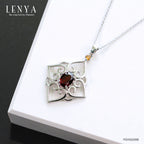LENYA จี้เงินแท้ ประดับโกเมน และซิทริน