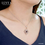LENYA จี้เงินแท้ ประดับโกเมน และซิทริน