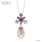 LENYA จี้เงินแท้ ประดับมุก อเมทิสต์ และ บลูโทแพซ