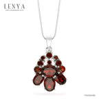 LENYA จี้เงินแท้ ประดับพลอยโกเมน (Garnet) เสริมบุคลิกความมั่นใจ เสริมความร่ำรวย