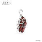 LENYA จี้เงินแท้ ประดับพลอยโกเมน (Garnet) เสริมบุคลิกความมั่นใจ เสริมความร่ำรวย