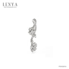 LENYA จี้เงินแท้ ชุบโรเดียม รูปช่อดอกไม้ ประดับด้วย CZ (Cubic Zirconia) เหมาะกับสาวหวานที่ต้องการความโดดเด่น